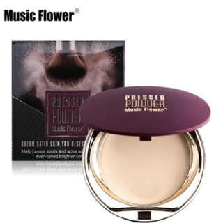 No.M4093 (ใหม่!)แป้งอัดแข็ง Music Flower กันน้ำช่วยปกปิดรอยสิว ปรับสีผิวให้สม่ำเสมอและกระจ่างใสขึ้น นุ่มและเรียบเนียน