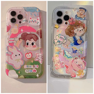 เคสไอโฟนใส/ชมพูเด็กผู้หญิง i11-14promax (Case iphone) เคสมือถือ เคสซิลิโคน เคสหมี เคสทิวลิป เคสมินิมอล เคสเกาหลี