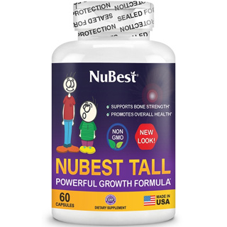 NuBest Tall, Powerful Growth Formula, For Children (5+) and Teens Who Dont Drink Milk Daily, 60 Capsules (Pack of 1)