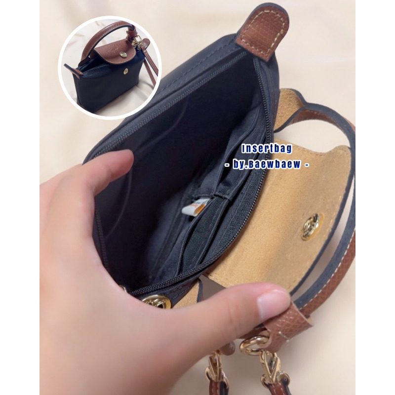 ที่จัดระเบียบกระเป๋า-longchamp-mini-pouch-ไม่ขายกระเป๋า-กันเลอะ-ดันทรง