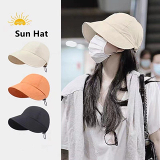 หมวก หมวกชาวประมง สไตล์เกาหลี สําหรับผู้หญิง เหมาะกับฤดูร้อน สําหรับผู้หญิง สีพื้น MM008