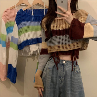 1LDK🌈พร้อมส่ง🌈ชุดเซ็ท เสื้อคลุม+เสื้อกล้าม ผ้าตาข่ายฉลุลาย กล้ามคล้องคอ(6588/6588-1)