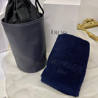 Dior Serviette Et Pochon Towel &amp; Pouch เซ็ตกระเป๋า + ผ้าเช็ดหน้า