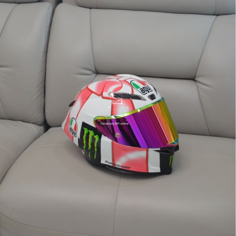 หมวกกันน็อคสีชมพู-หมวกกันน็อค-valentino-rossi-นักแข่งเบอร์-46-หมวกกันน็อคสำหรับผู้หญิง-หมวกกันน็อคผู้หญิงขี่บิ๊กไบค์