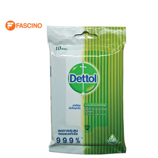 Dettol ผ้าเช็ดทำความสะอาดผิวมือแบบเปียก จำนวน 10 ชิ้น