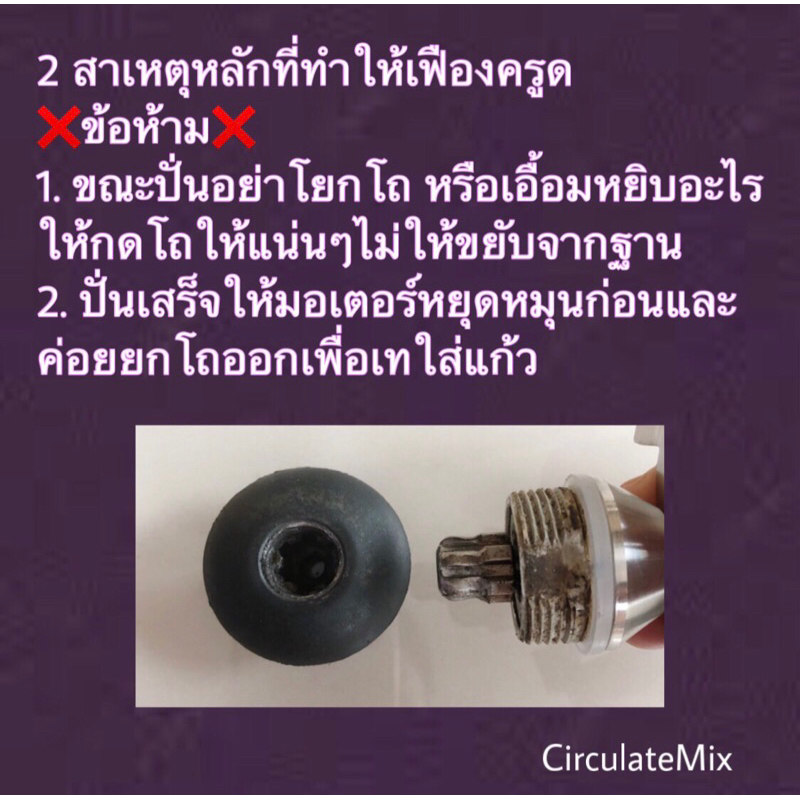 ดอกเห็ด-circulatemix-6เฟืองอ้วนสแตนเลสทั้งถ้วย