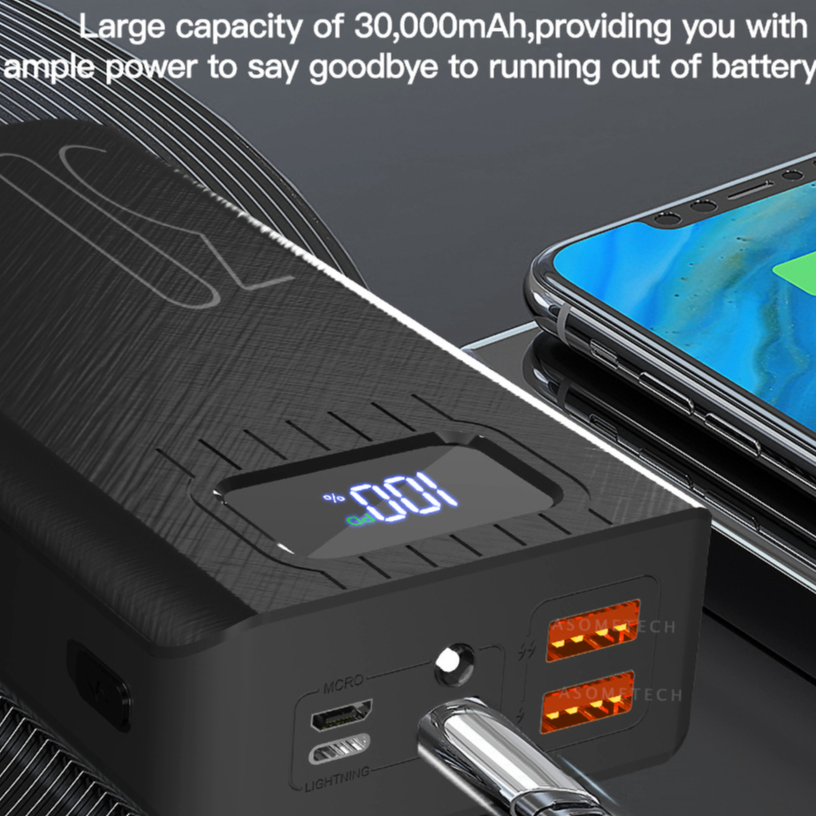 kdt-powerbank-เดิม-30000mah-แสดงธนาคารพลังงานเดิม-ชาร์จเร็ว-2-0-quick-charge-led-strobe-with-flash-light-usb-type-c-micro