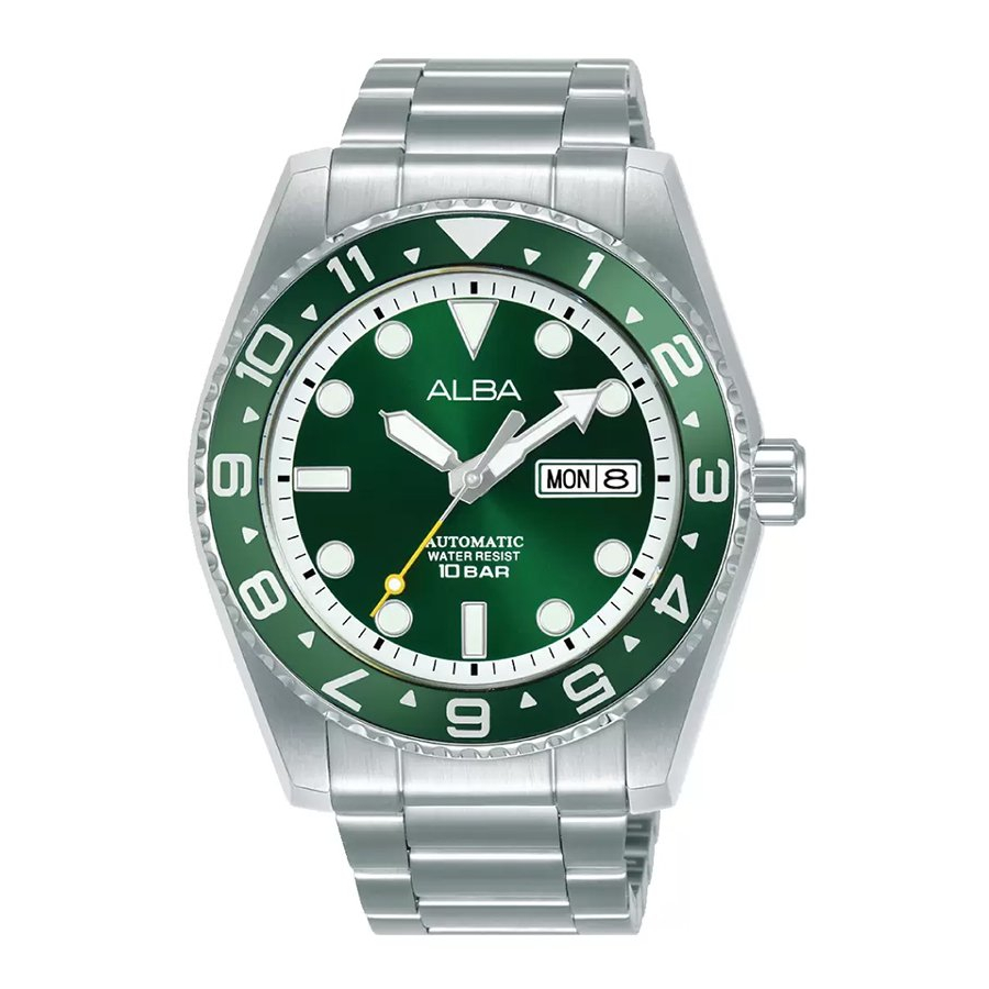 ผ่อนเดือนละ429-alba-นาฬิกาข้อมือผู้ชาย-สายสแตนเลส-รุ่น-al4513x-สีเขียว-ของแท้-100-ประกัน-1-ปี