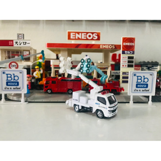 MODEL TOMICA EMERGENCY VEHICLE : TOYOTA DYNA MLIT LIGHTING EMERGENCY TRUCK WHITE