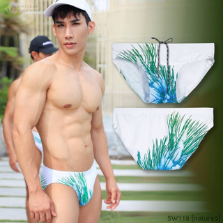 SW118  (Nature-2)กางเกงว่ายน้ำ ผ้าพิมพ์คอลเลกชั่นใหม่ Awesome swimwear