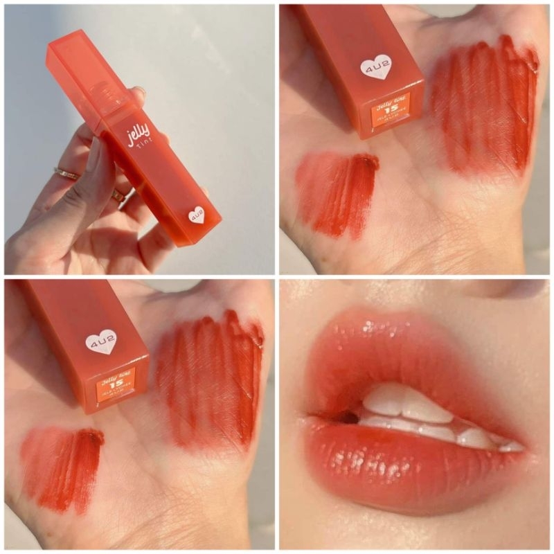 4u2-jelly-tint-สีใหม่-เบอร์15-ปังมาก-ส้มแดงอิฐๆ-ทาแล้วหน้าสว่างไบร์ท-เปรี้ยวจี๊ดรับซัมเมอร์เว่อ-เนื้อนุ่ม-ติดทนสุดๆ