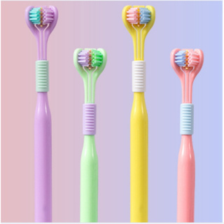 AB001 แปรงสีฟัน 3D  สําหรับผู้ใหญ่ แปรงได้สามด้าน ขนแปรงนุ่มพิเศษ