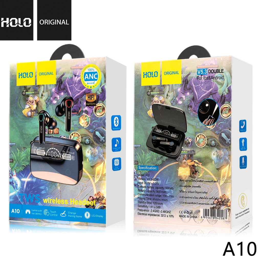 holo-a10-หูฟังบลูทูธ-wireless-headset-บลูทูธ-5-3-ใหม่ล่าสุด-พร้อมการรับประกันสินค้า