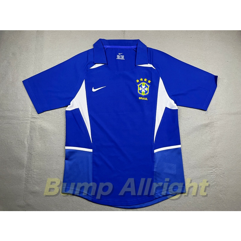 retro-เสื้อฟุตบอลย้อนยุค-vintage-บลาซิล-เยือน-2002-brazil-away-2002-9-ronaldo-เสื้อเปล่า