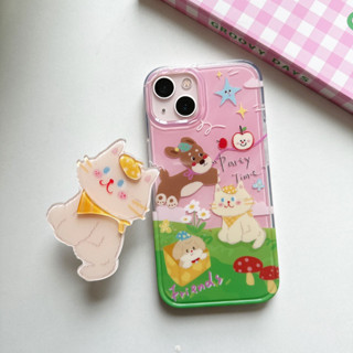 พร้อมส่งในไทย💘 เคสโทรศัพท์ เคส เคสมือถือ เคส แมวผ้าพันคอ+ไอริง TPU-S1292