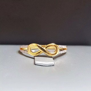 🌟ผ่อน0%🌟 แหวนอินฟินิตี้ ทองแท้ 9k