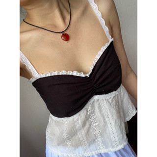 พร้อมส่ง | LACE CAMISOLE สายเดี่ยวผ้าลูกไม้