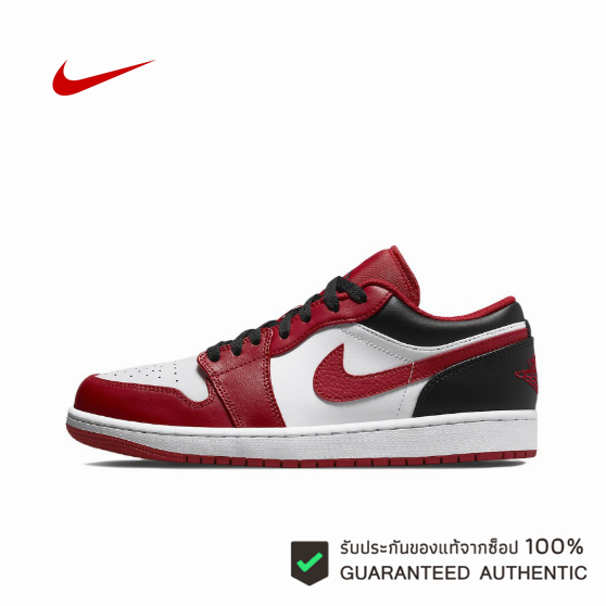 air-jordan-1-low-red-white-black-ของแท้-100