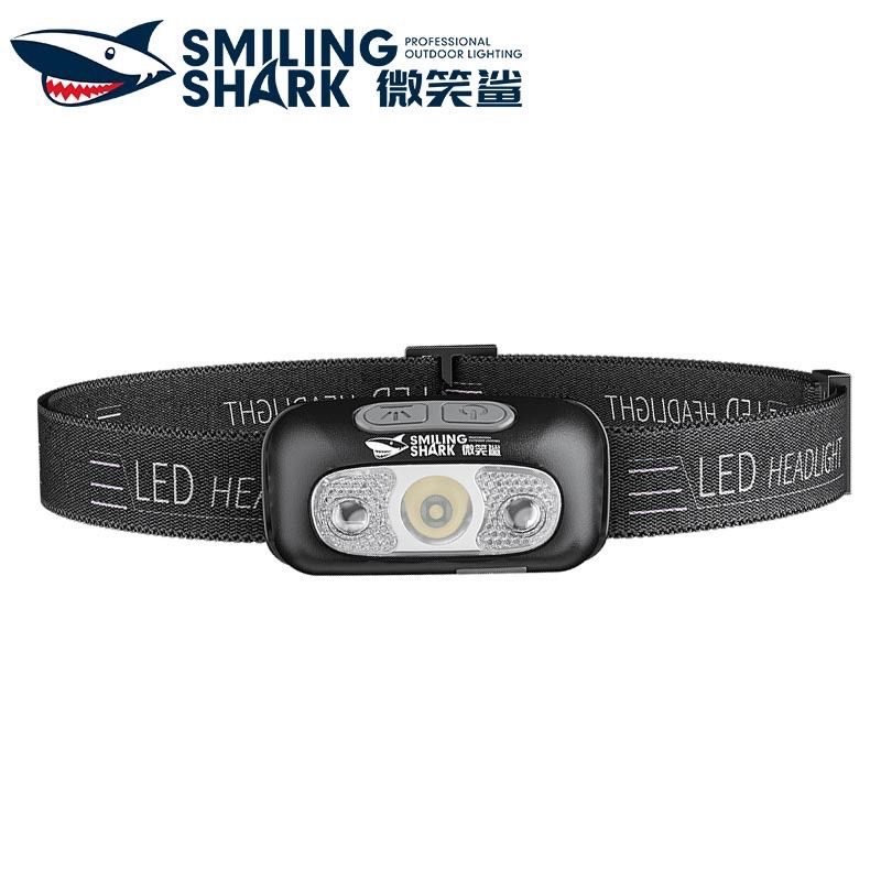 smilingshark-td0140-ไฟคาดหัว-ไฟหน้า-led-ไฟหน้าแบบชาร์จไฟ-usb-พร้อมเซนเซอร์-3-โหมดกันน้ำสำหรับตกปลา-แคมป์ปิ้ง-ปั่นจักรยาน