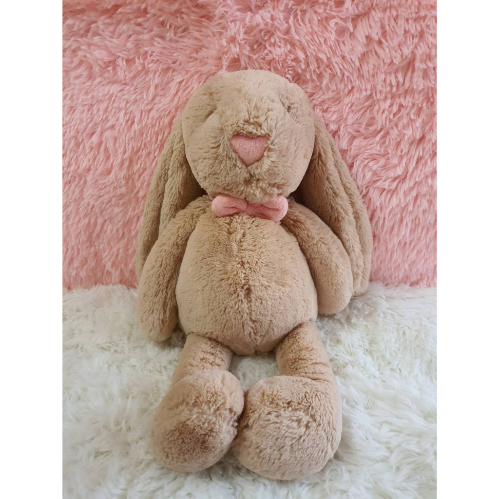 ตุ๊กตากระต่าย-สีเบจ-ขนนุ่มนิ่มมาก-ขนาด-48-ซม-กระต่ายหูยาว-bunny-มือสองเหมือนใหม่-ไม่มีตำหนิ