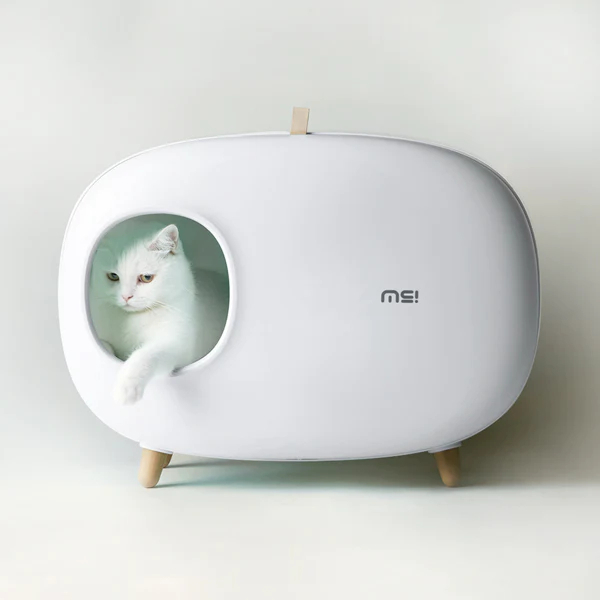 MAKE SURE Cat Litter Box Enclosed Design, Large Space Litter Box with