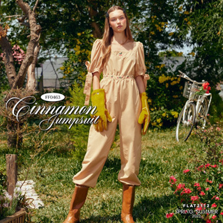 FLAT2112 FF0463 : CINNAMON JUMPSUIT จั้มสูทขายาว จั้มสูทหญิง จั้มสูท