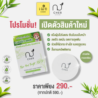 (แป้งฝุ่นเบลอผิว) เฌอ แป้งฝุ่นซับมัน Blur and Bright Oil Cut Translucent Loose Powder 15 กรัม