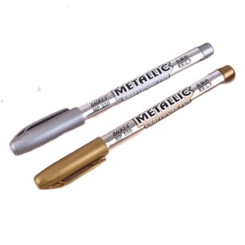 ปากกามาร์คเกอร์-หัว-1-5-mm-สีเมทัลลิคทองและเงิน-สำหรับงาน-diy
