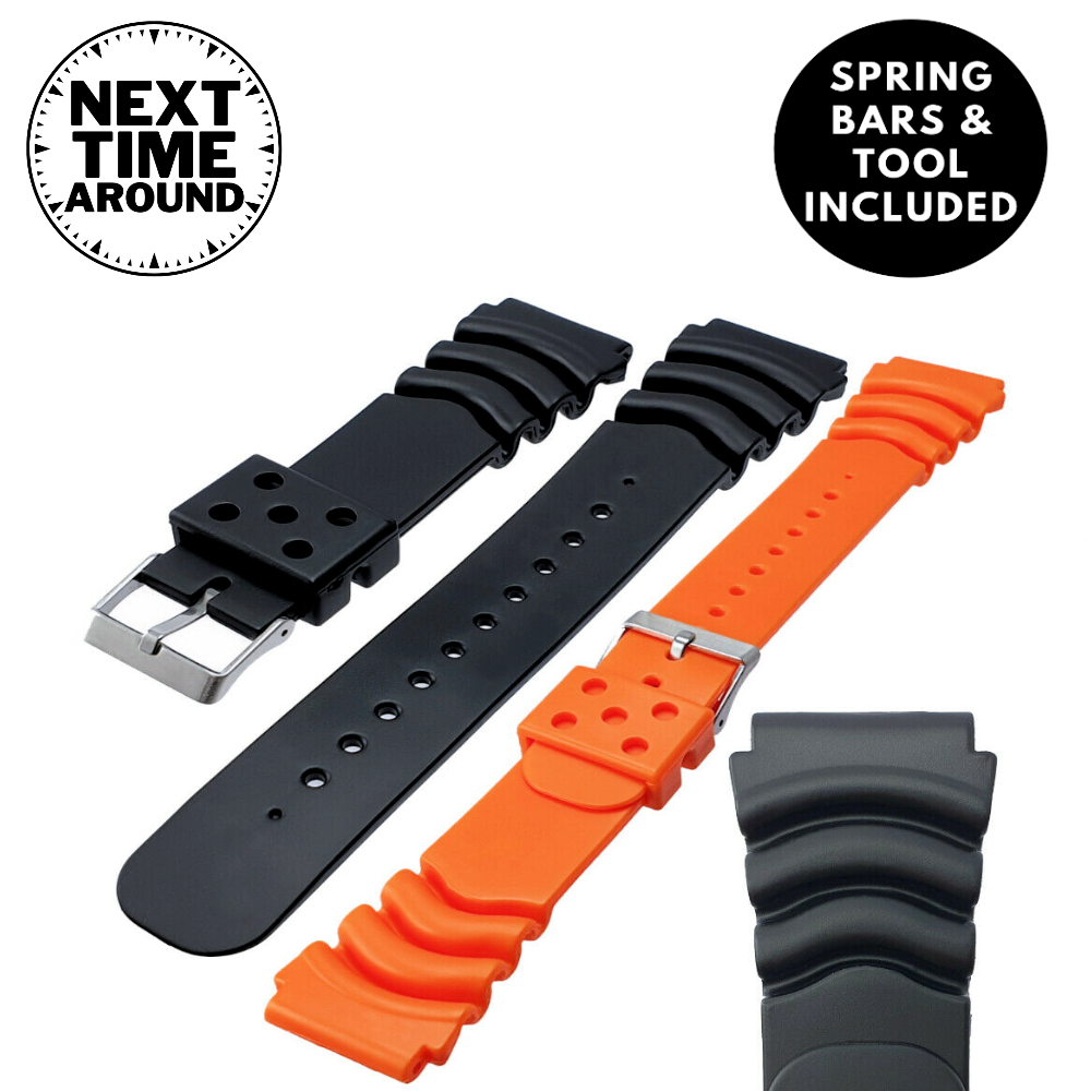 Inexpensive Good Looking Rubber 22 mm Watch Strap 1M-SP58B2B_K0015820 main image 1