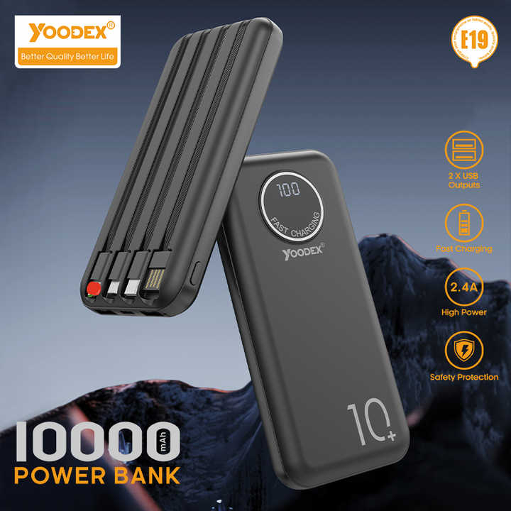 powerbank-yoodex-e19-ของแท้100-3-port-3สาย-10000mah-พาวเวอร์แบงค์-ชาร์จเร็ว-fast-charge-quick-charge-แบตสำรอง-e19