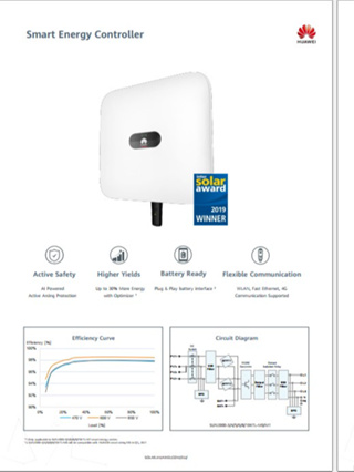 (เครื่องศูนย์ไทย)1-Phase แถมกันย้อน ครบชุด HUAWEI SOLAR INVERTER 3/5KW รุ่น SUN2000-3/5TKL-L1, 1-Phase (ประกัน 10ปี)