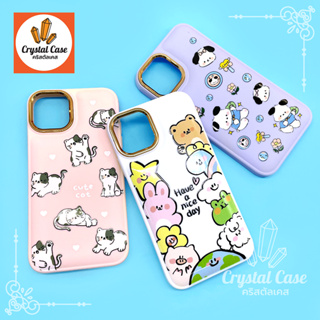 7+ 11 เคสมือถือนิ่ม TPU กันเลนส์กล้องเงาพิมพ์ลายการ์ตูน