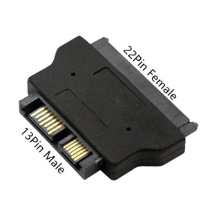 Adapter แปลง SATA22Pin to 13Pin Slimline SATA Adapter 7+15 Serial ATA Female to 7+6 Male Adapters Connector Converter