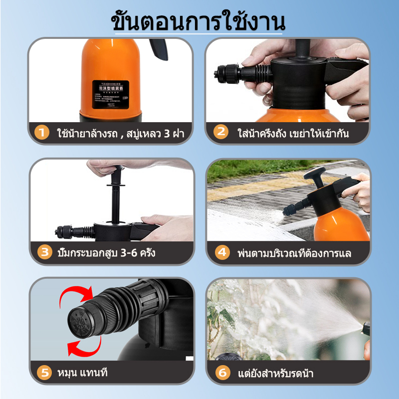 จัดส่งตลอด-24-ชั่วโมง-เครื่องล้างรถ-ถังฉีดโฟม-ถังฉีดโฟมลางรถ-โฟมล้างรถ-กระบอกพ่นยา-แรงฉีดดี-ใช้งานได้หลากหลาย-ถังโฟม