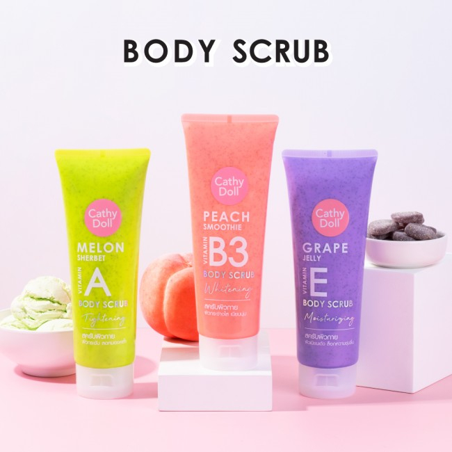 เกลือขัดผิวกาย-ไม่บาดผิว-cathy-doll-body-scrub-peach-grape-melon-บอดี้สครับ-สครับผิวกาย-320-กรัม