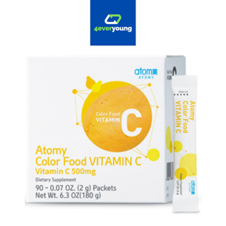 Atomy Color Food Vitamin C 500mg (90 ซอง) ผลิตภัณฑ์เสริมอาหาร อะโทมี่ คัลเลอร์ ฟู้ด วิตามินซี 500 มก. ชนิดผง ดูดซึมทันที