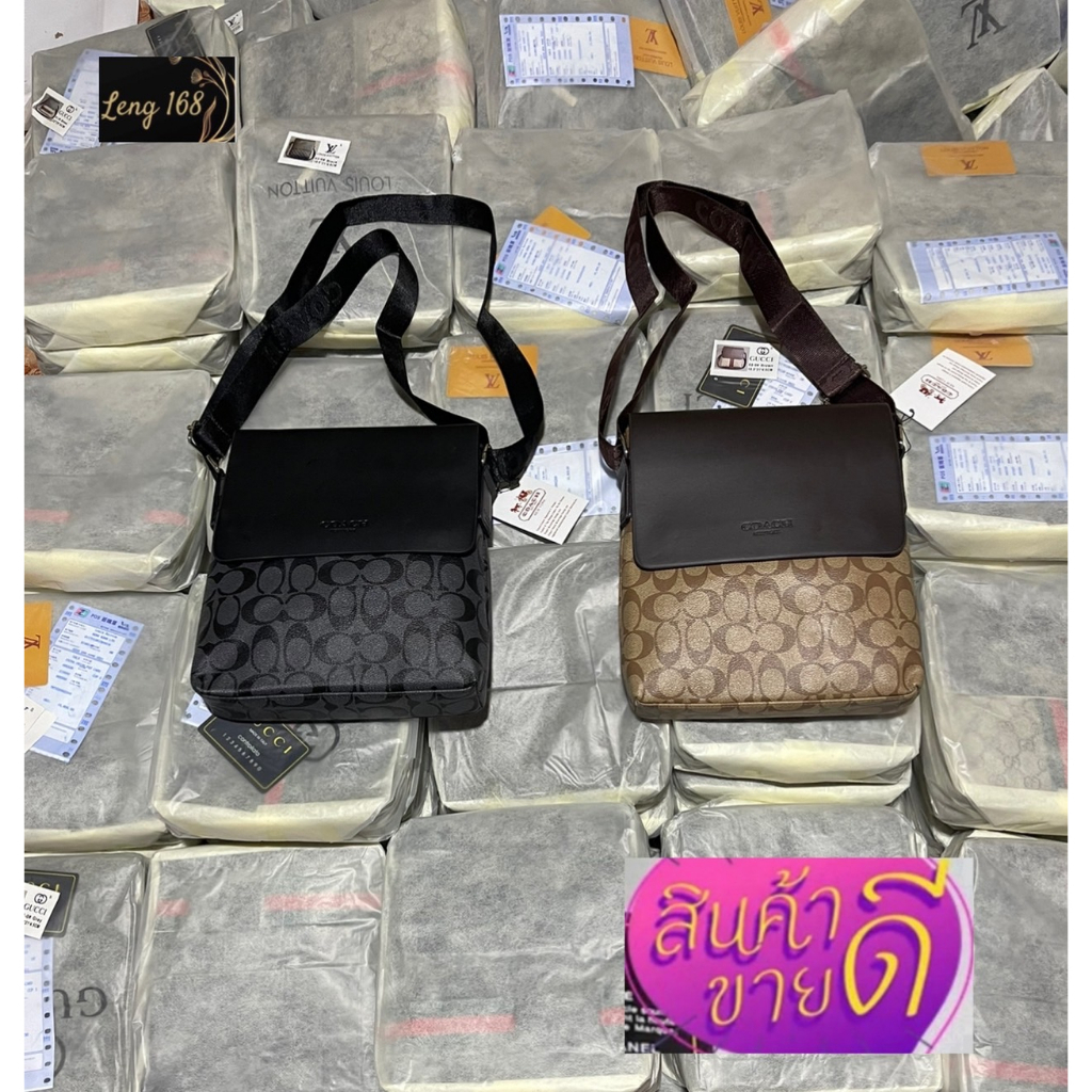 กระเป๋าสะพายผู้ชาย-coach-สินค้าแนะนำยอดนิยม-ขนาด10นิ้ว-สต๊อกพร้อมส่ง