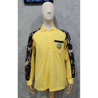 เสื้ออุทยาน โปโลสีเหลือง  ลายพรางอุทยาน ผ้ากีฬา