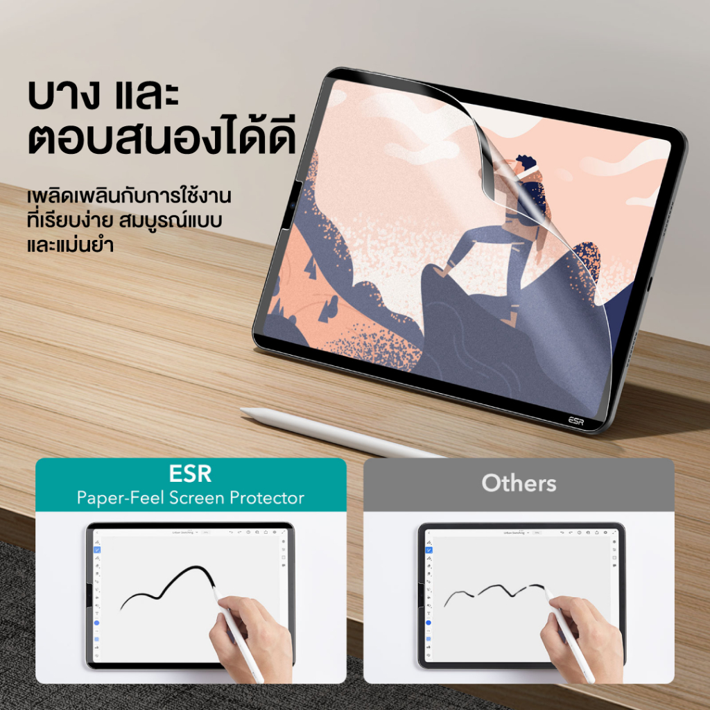 esr-paper-feel-magnetic-screen-protector-ฟิล์มกระดาษ-ฟิล์มแม่เหล็ก-ฟิล์มไอแพด-ถอดออกได้