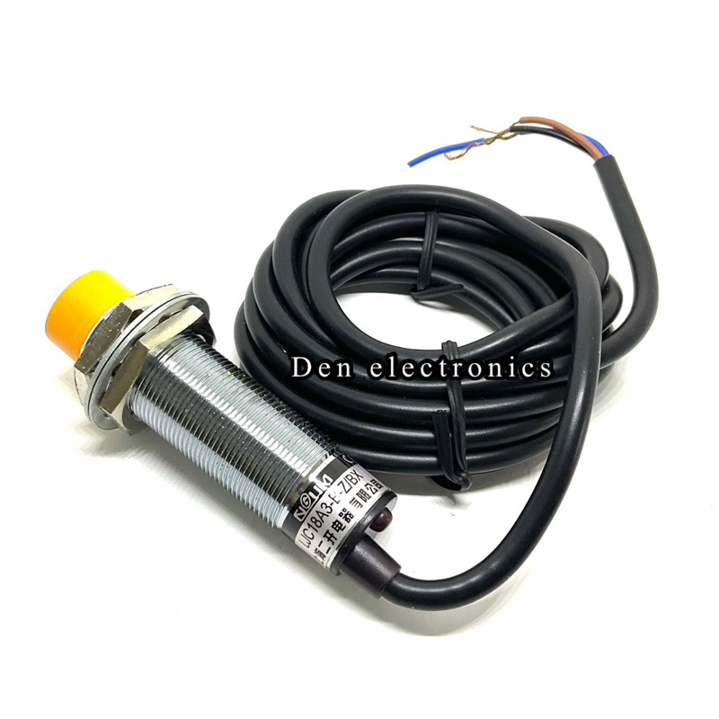 ljc18a3-b-z-bx-capacitive-เซ็นเซอร์-m18-ชนิด-npn-no-ระยะจับ1-10mm-ปรับได้