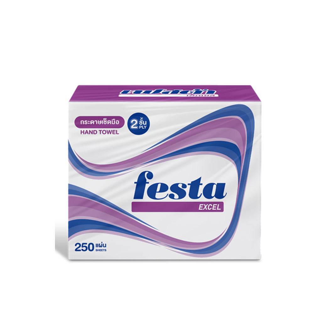 festa-besta-กระดาษเช็ดมือ-เฟสต้า-เอ็กเซล-hand-towel-250-แผ่น-ห่อ-ts-t-w-20452