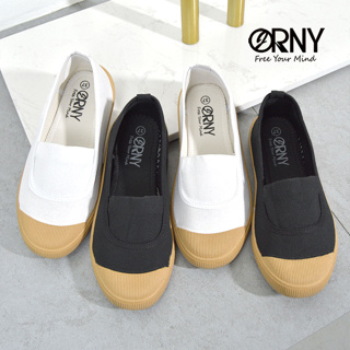 พร้อมส่ง ❣️ OY115 ORNY(ออร์นี่) ®รองเท้าผ้าใบแบบสวม พื้นยาง