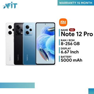 Xiaomi Redmi Note12 Pro 5G (8+256GB) หน้าจอ 6.67 นิ้ว แบตเตอรี่ 5000 mAh รองรับชาร์จไว 67W ll ประกันศูนย์ไทย์ 15 เดือน