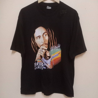 Dcee Shop เสื้อยืด เสื้อลาย BOB Marley ยืดหยุ่น ไม่ยับ ไม่ร้อน แบรนด์ Premium Cotton  ผ้าคุณภาพดี ใส่สบาย ไม่ย้วย