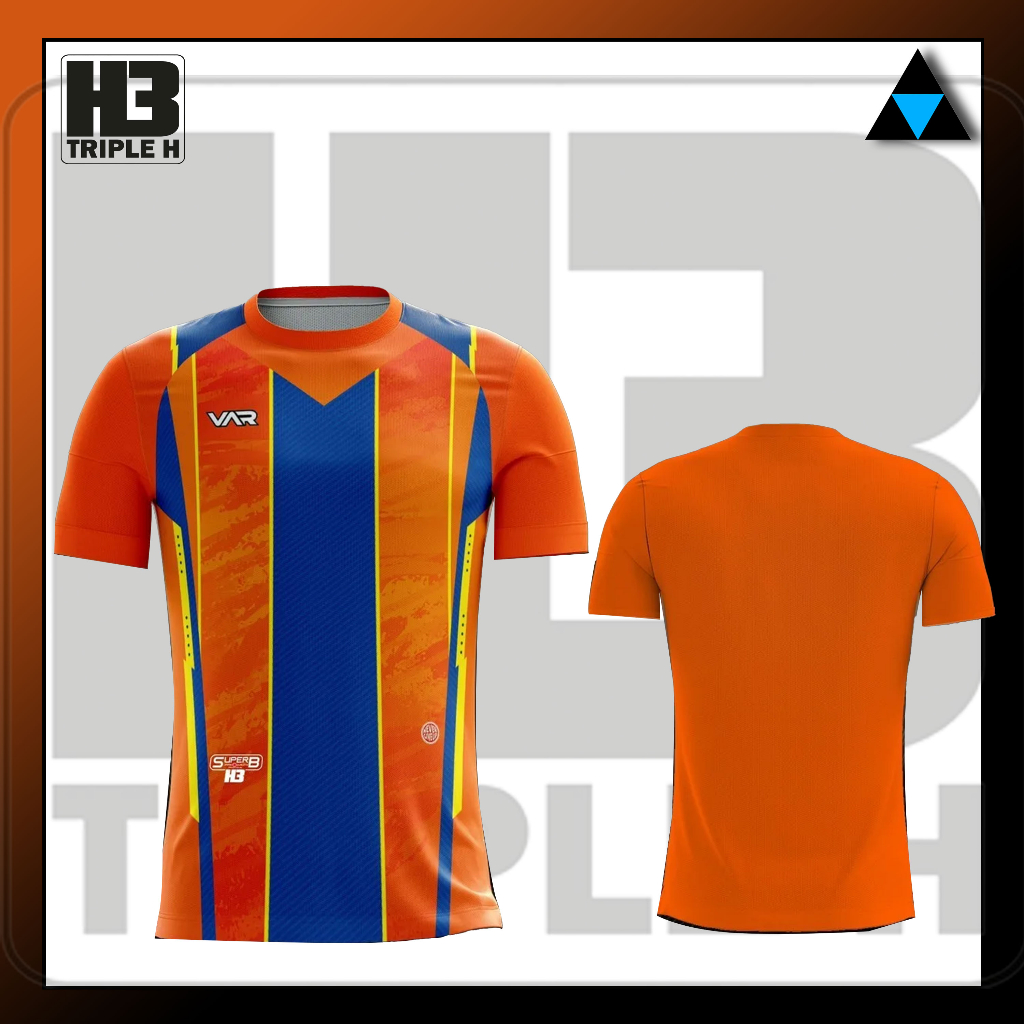 เสื้อฟุตบอล-เสื้อกีฬาพิมพ์ลายแขนสั้น-super-b-เสื้อกีฬาเอชทรี-h3-sport-รุ่น-var-a001-ของแท้-100