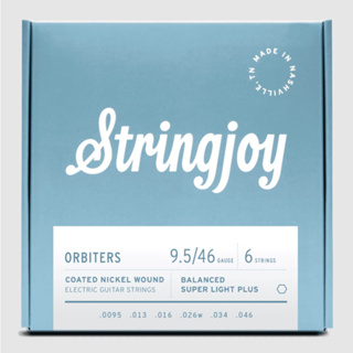 Stringjoy Orbiters Extra Long Life Coated Electric 6 String 9.5/46 สายกีตาร์ไฟฟ้าเคลือบกันสนิม ครบชุด 6 เส้น