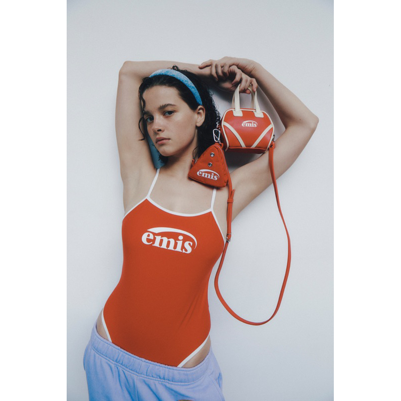 พร้อมส่ง-ชุดว่ายน้ำ-emis-logo-v-back-strap-swimsuit-ของแท้100