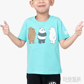 DOSH KIDS UNISEX T-SHIRTS WE BARE BEARS เสื้อยืดคอกลม แขนสั้น เด็กหญิง-ชาย FBBBT5034-GR