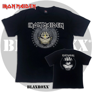 Blaxroxx เสื้อวง ลิขสิทธิ์แท้ Iron Maiden (IRM017-SUPERSOFT) สกรีนจม คมชัด ไม่หลุดลอก