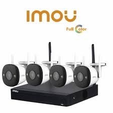 IMOU ชุดกล้องวงจรปิด NVR 8CH Wifi Kit Bullet 2C IP Camera 2MP รุ่น NVR1108HS-W-S2 + IPC-F22P จำนวน 4 ตัว